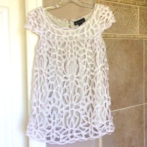 INC Ivory Lace Top
